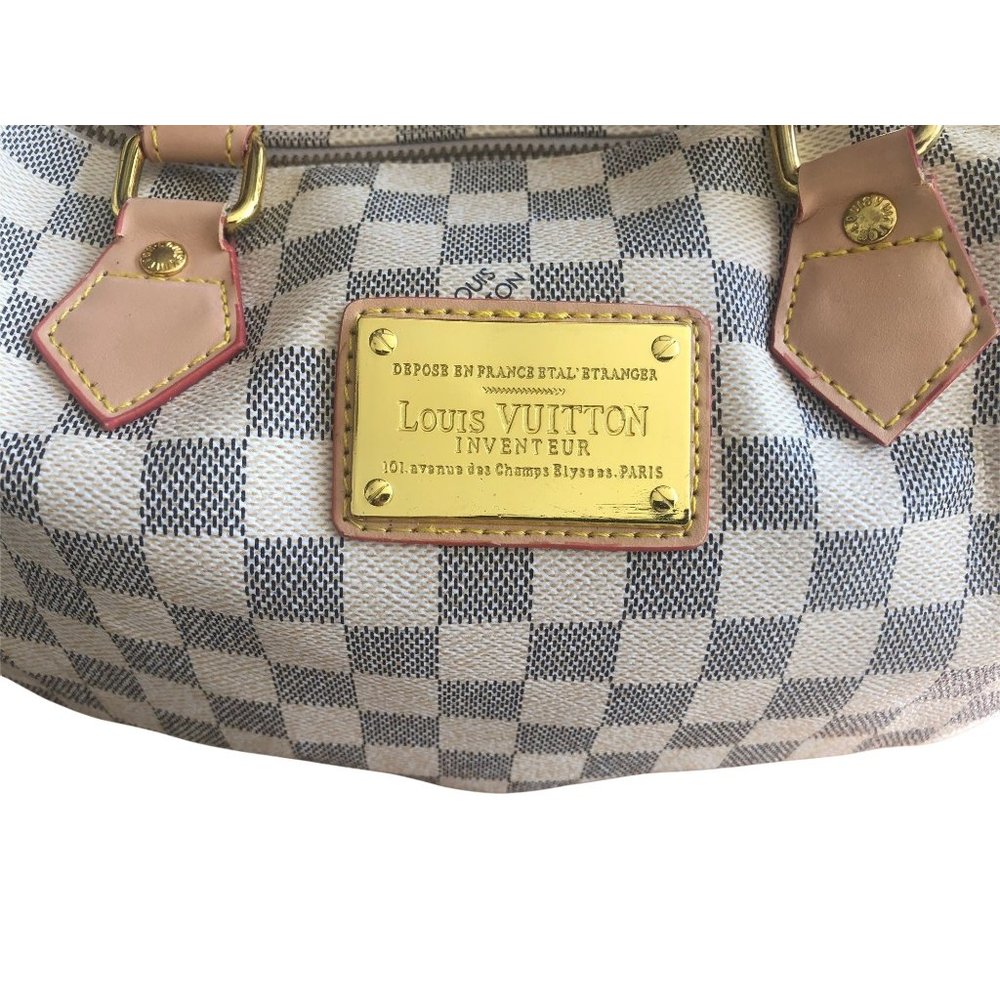 WHITE GRID "SPEEDY"HANDBAG - LV Dup - Picture 6 of 11